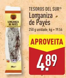 ALDI TESOROS DEL SUR Longaniza de Payés promoção