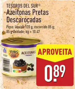 ALDI TESOROS DEL SUR Azeitonas Pretas Descaroçadas promoção