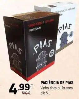 Coviran PACIÊNCIA DE PIAS Vinho tinto ou branco promoção