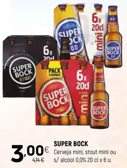 Coviran SUPER BOCK € Cerveja mini, stout mini ou s/alcóol 0,0% promoção