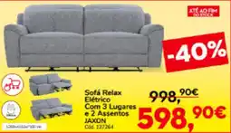 Conforama Sofá Relax Elétrico Com 3 Lugares e 2 Assentos JAXON promoção