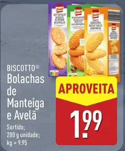 ALDI BISCOTTO Bolachas de Manteiga e Avela promoção