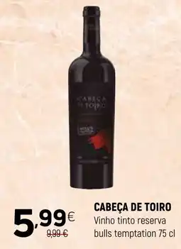 Coviran CABEÇA DE TOIRO Vinho tinto reserva bulls temptation promoção