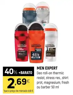 Coviran MEN EXPERT Deo roll-on thermic resist, stress res., shirt prot, magnesium, fresh ou barber promoção