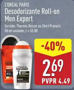 ALDI L'ORÉAL PARIS Desodorizante Roll-on Men Expert promoção