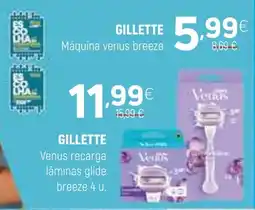 Coviran GILLETTE Venus recarga lâminas glide breeze 4 u. promoção