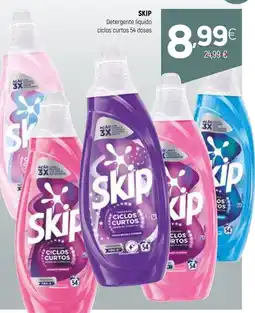 Coviran SKIP Detergente líquido ciclos curtos 54 doses promoção
