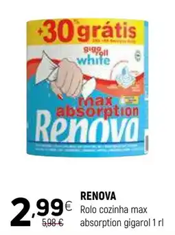 Coviran RENOVA Rolo cozinha max absorption gigarol 1 rl promoção