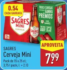 ALDI SAGRES Cerveja Mini promoção