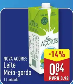 ALDI NOVA AÇORES Leite Meio-gordo promoção
