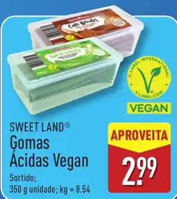ALDI SWEET LAND Gomas Ácidas Vegan promoção