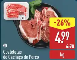 ALDI Costeletas do Cachaço de Porco promoção