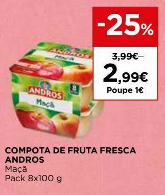 El Corte Inglés Compotas andros promoção