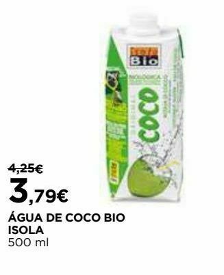 El Corte Inglés Água de coco isola bio promoção