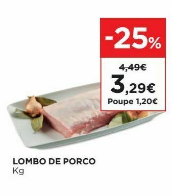 El Corte Inglés Lombo suíno promoção