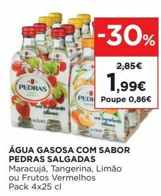 El Corte Inglés Água com sabor pedras salgadas promoção