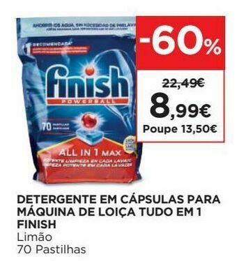 El Corte Inglés Detergente em cápsulas finish promoção