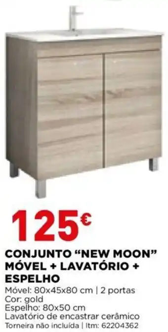 Bricomarché Conjunto "New Moon" Móvel + Lavatório + Espelho 80x45x80cm promoção