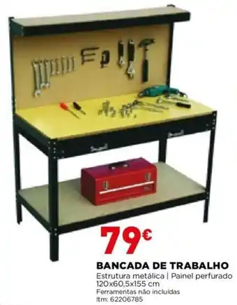Bricomarché Bancada de Trabalho 120x60x155cm promoção