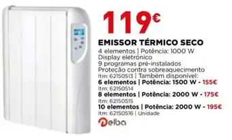 Bricomarché Delba Emissor Térmico Seco 1000W promoção