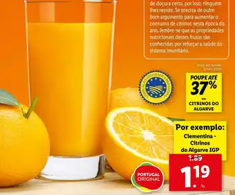 Lidl Citrinos do Algarve Clementina Citrinos do Algrave IGP promoção