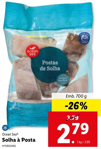 Lidl Ocean Sea Solha à Posta 700g promoção