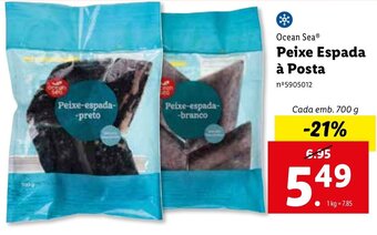 Lidl Ocean Sea Peixe Espada à Posta 700g promoção