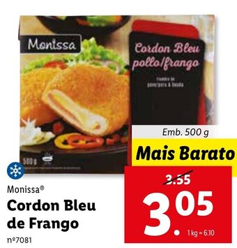 Lidl Monissa Cordon Bleu de Frango 500g promoção