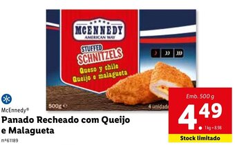 Lidl McEnnedy Panado Recheado com Queijo e Malagueta 500g promoção