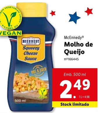 Lidl McEnnedy Molho de Queijo 500ml promoção