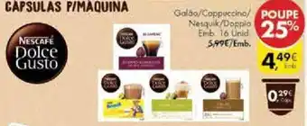 Pingo Doce Cápsulas p/Máquina Dolce Gusto 16 cápsulas promoção
