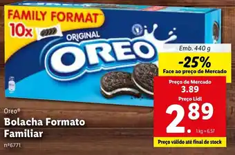 Lidl Oreo Bolacha Formato Familiar 440g promoção