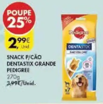 Pingo Doce Snack P/Cão Dentastix Grande Pedigree 270g promoção