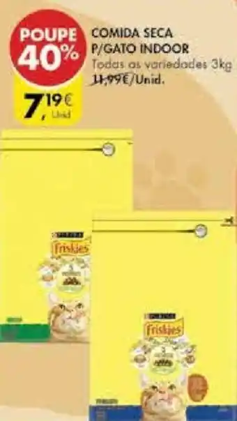 Pingo Doce Comida Seca P/Gato Indoor Friskies 3kg promoção