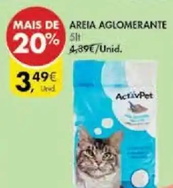 Pingo Doce Areia Aglomerante ActivPet 5lt promoção