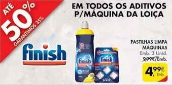 Pingo Doce Pastilhas Limpa Máquinas Finish 3 unid promoção