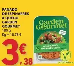 E.Leclerc Garden gourmet - panado de espinafres & queijo promoção