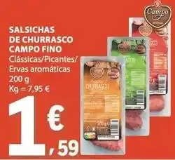 E.Leclerc Campo verde - salsichas de churrasco fino promoção
