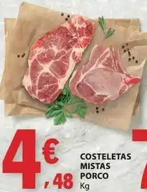 E.Leclerc Costeletas mistas porco promoção