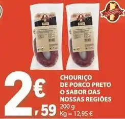 E.Leclerc Chourico de porco preto o sabor das nossas regioes promoção