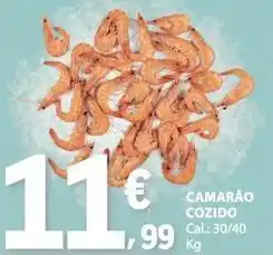 E.Leclerc Camarão cozido promoção