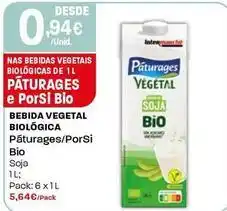 Intermarché Pâturages/porsi - bebida vegetal biologica promoção