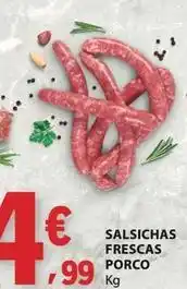 E.Leclerc Salsichas frescas porco promoção