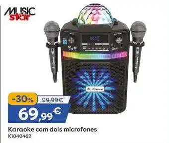 Music star - karaoke com dois microfones