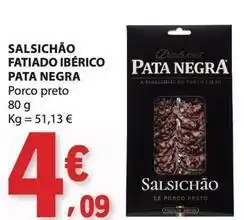 E.Leclerc Pata negra - salsichão fatiado ibérico promoção