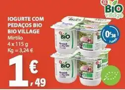E.Leclerc Bio - iogurte com pedaços bio bio village promoção