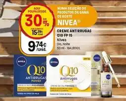 Intermarché Nivea - creme antirrugas q10 fp 15 promoção