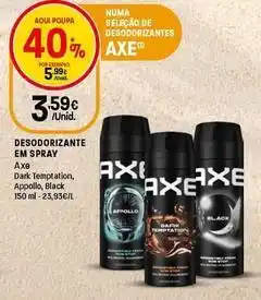 Intermarché Axe - desodorizante em spray promoção