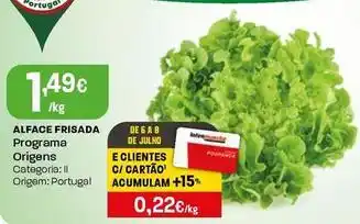 Intermarché Programa origens - alface frisada promoção