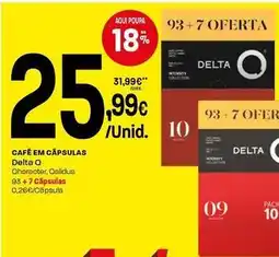 Intermarché Delta q - cafe em capsulas promoção